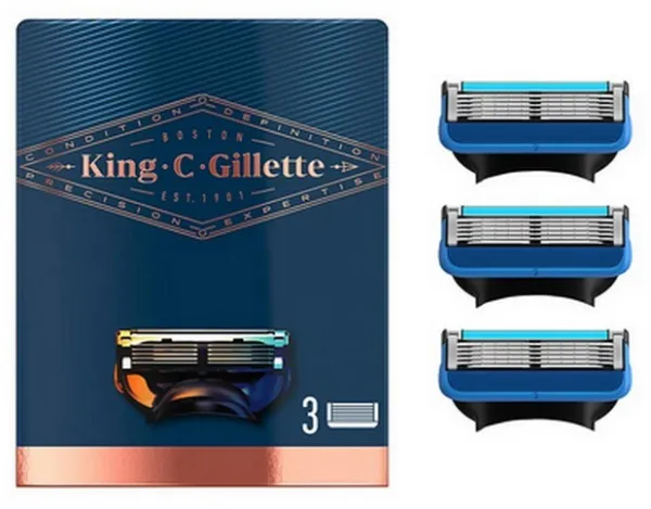 Gillette - King C. Partaterä - 3 kpl.