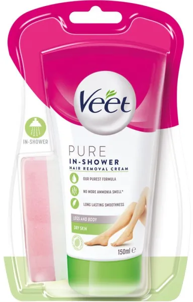 Veet In Shower Hair Removal Cream 150 ml - Kuiva iho