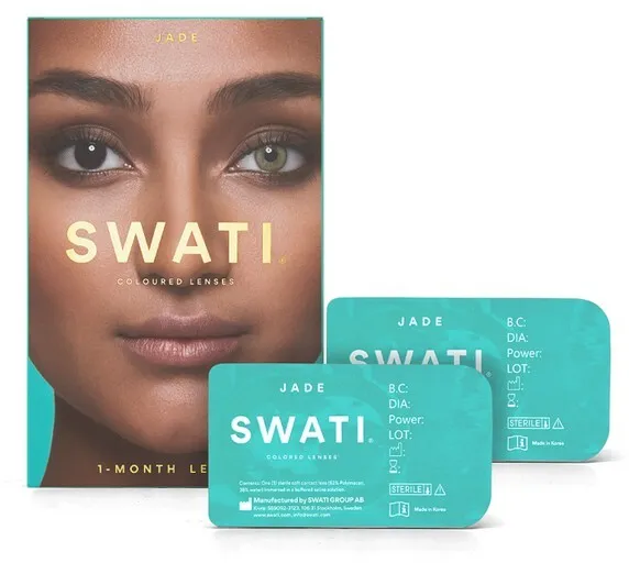 SWATI - Värilliset Piilolinssit 1 Kuukausi Jade